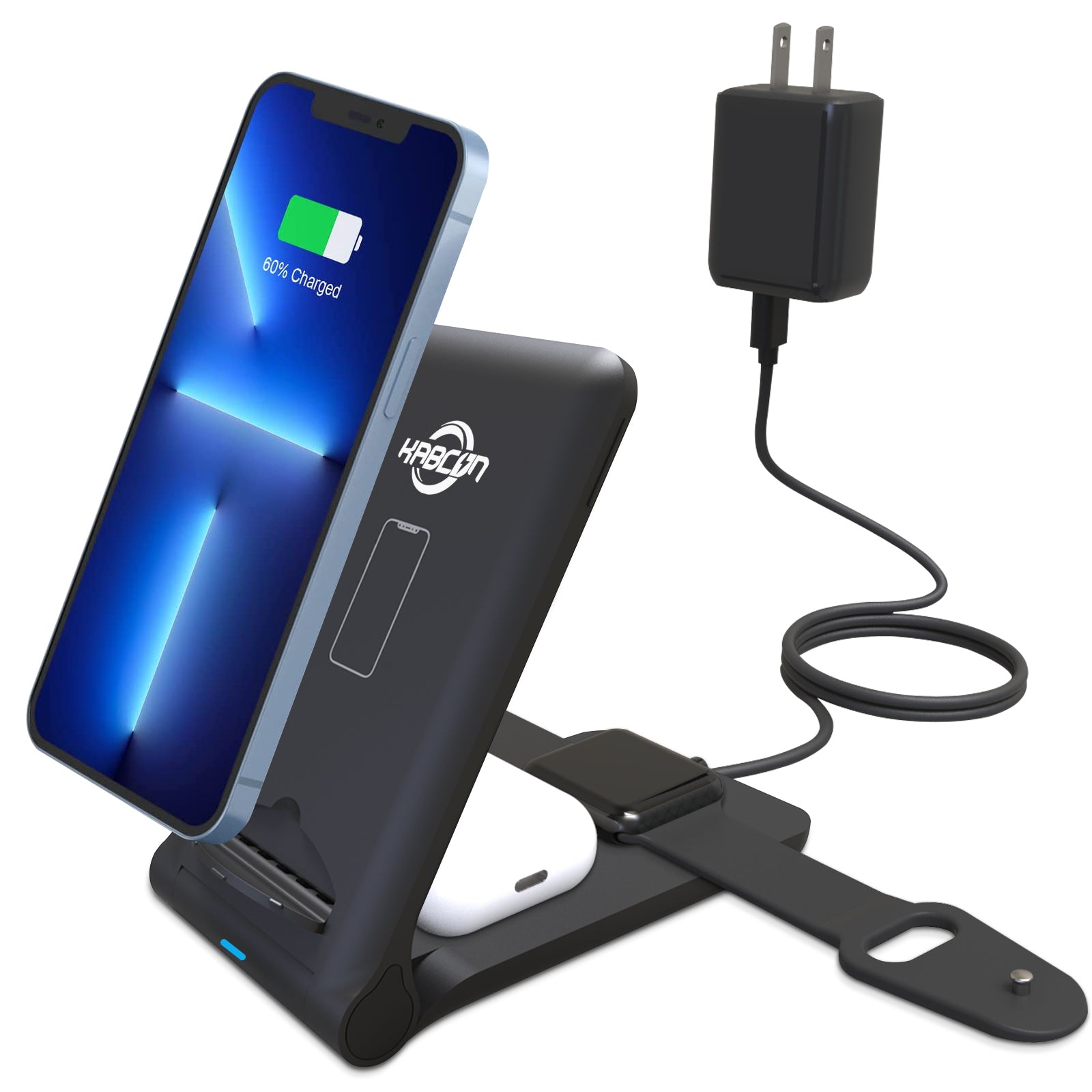 Wireless Charging Station, in Foldable Qi-Certified Fast