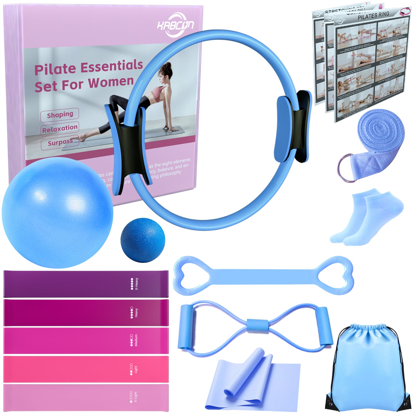 [ship from the US]Pilates Ring Essentials set for Women