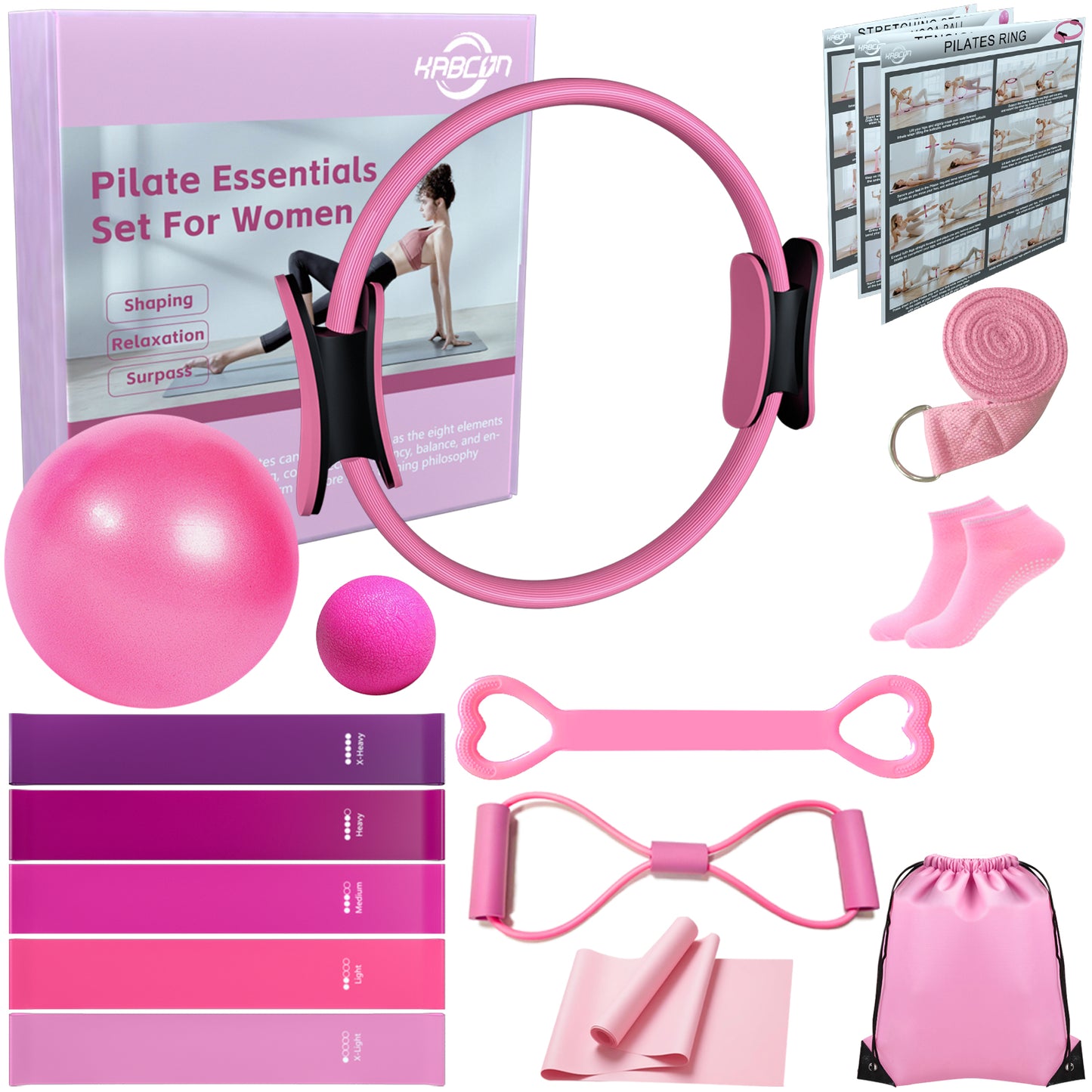 [ship from the US]Pilates Ring Essentials set for Women