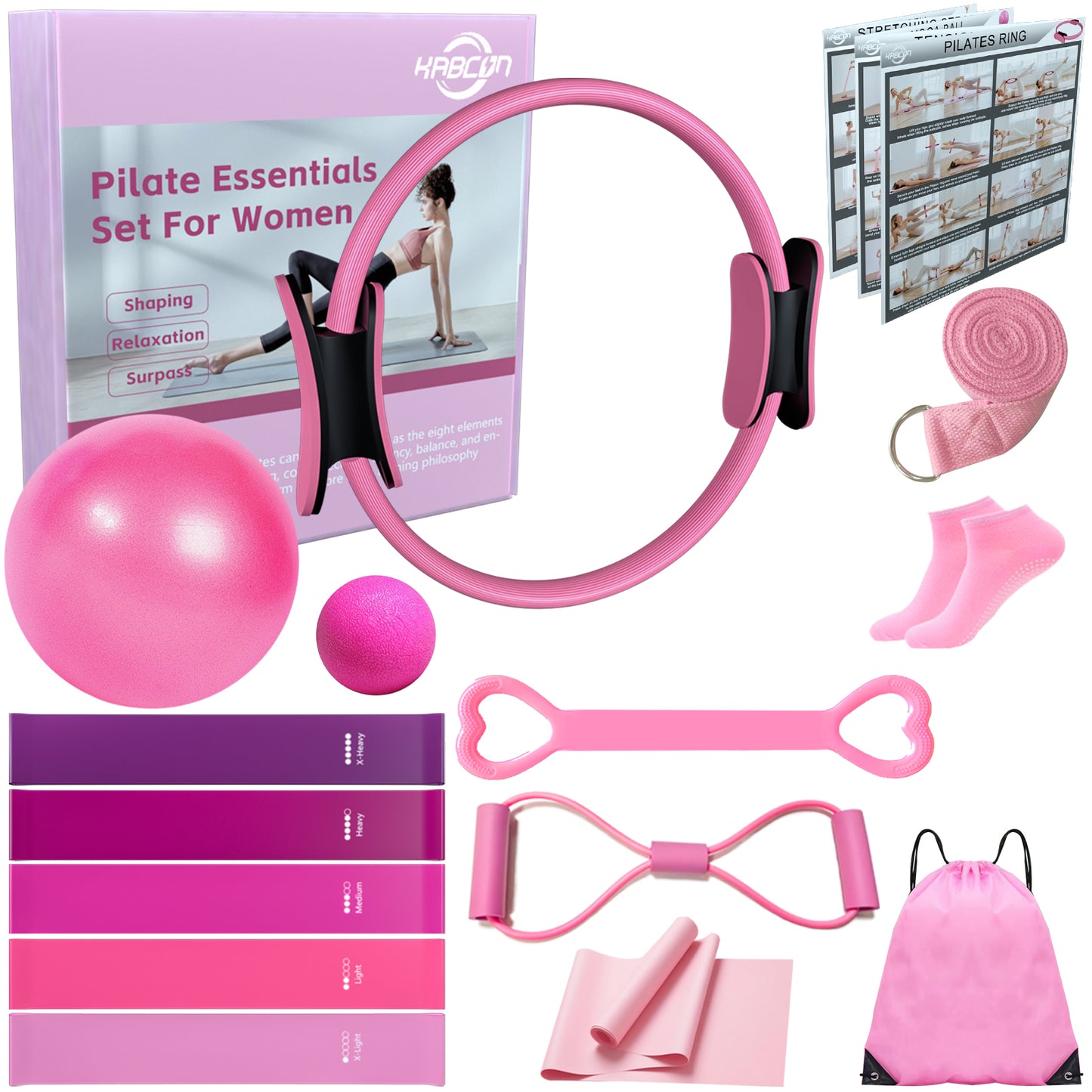 [ship from the US]Pilates Ring Essentials set for Women