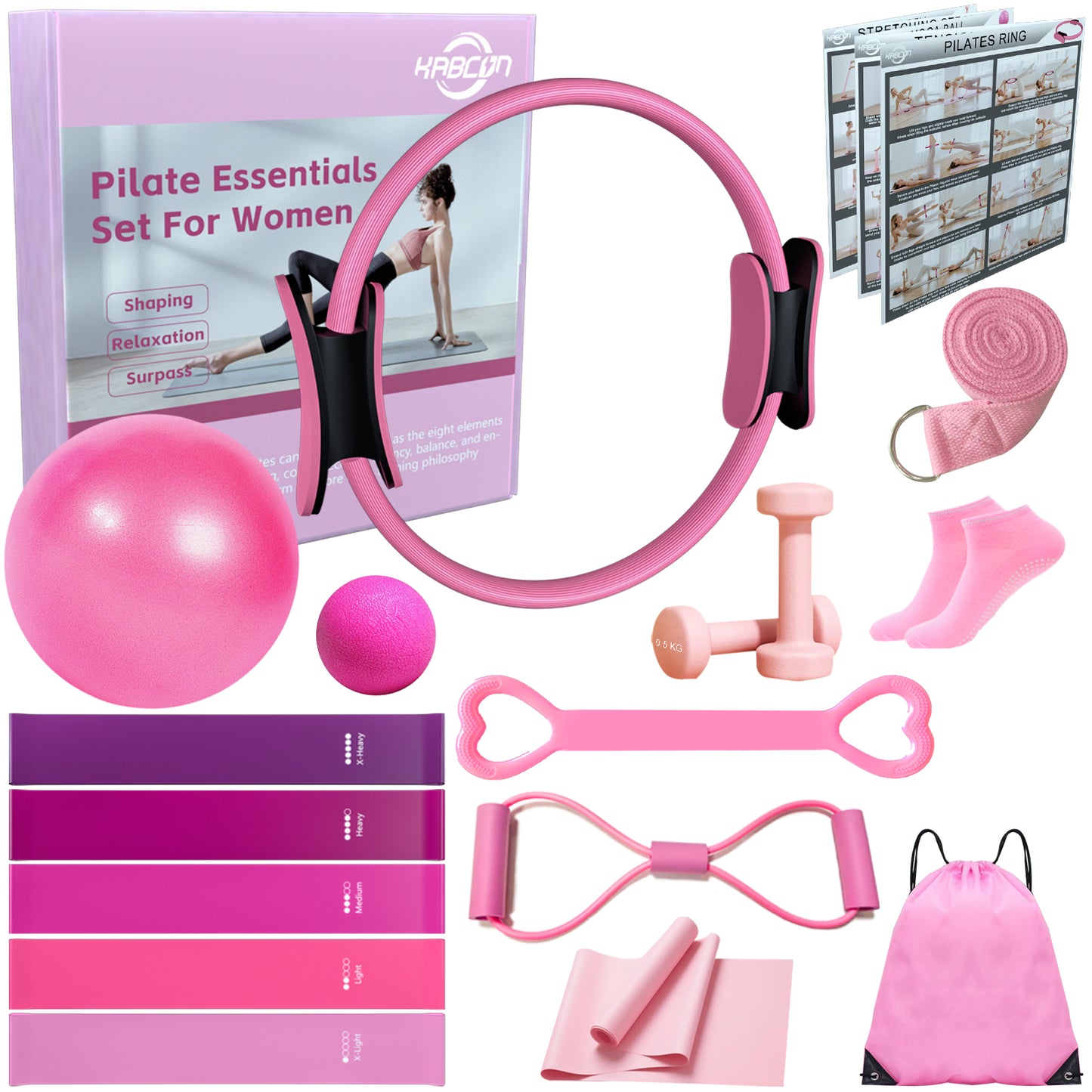 [ship from the US]Pilates Ring Essentials set for Women