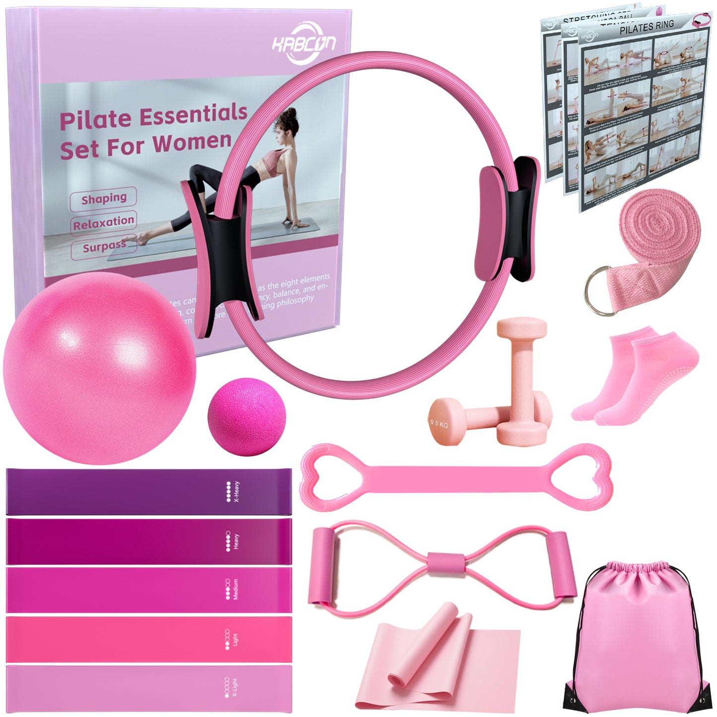 [ship from the US]Pilates Ring Essentials set for Women