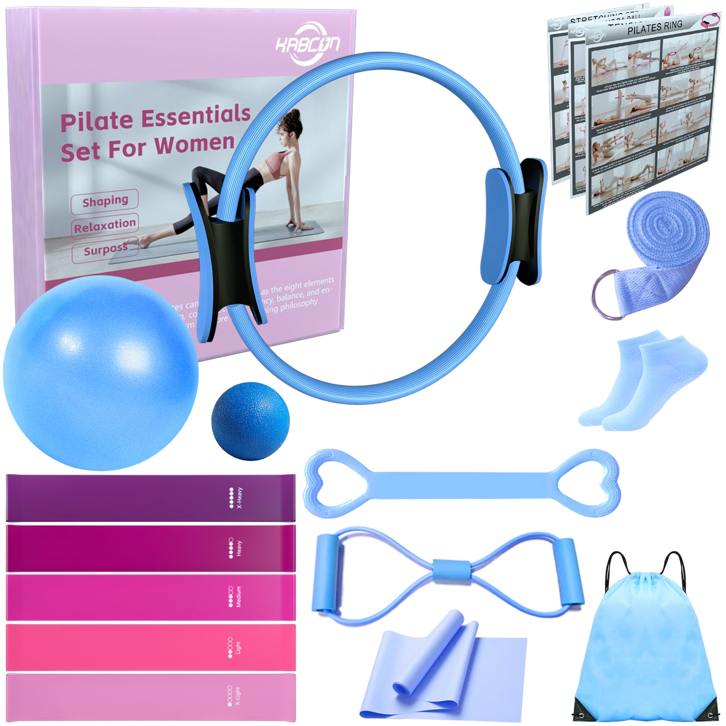 [ship from the US]Pilates Ring Essentials set for Women