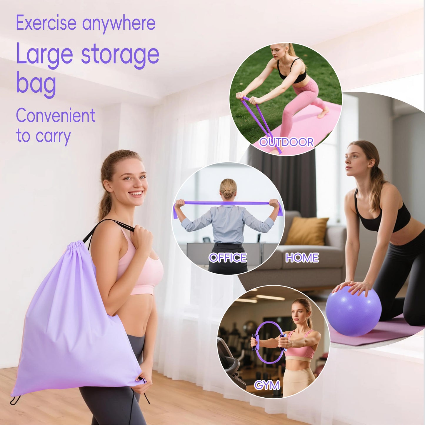 [ship from the US]Pilates Ring Essentials set for Women