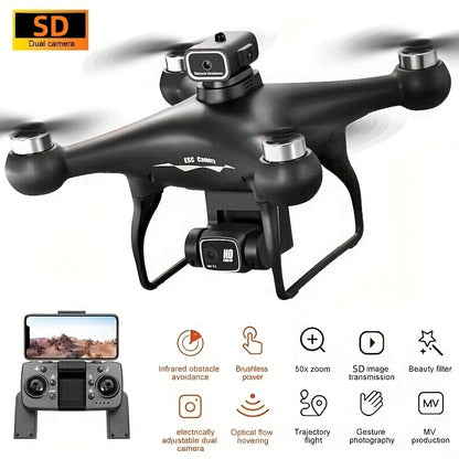 S116 MAX Brushless Optical Flow Remote Control Drone Dual Camera 1 Battery ESC Camera, Headless Mode, 360° Intelligent Infrared Obstacle Avoidance, WIFI FPV, Phone APP