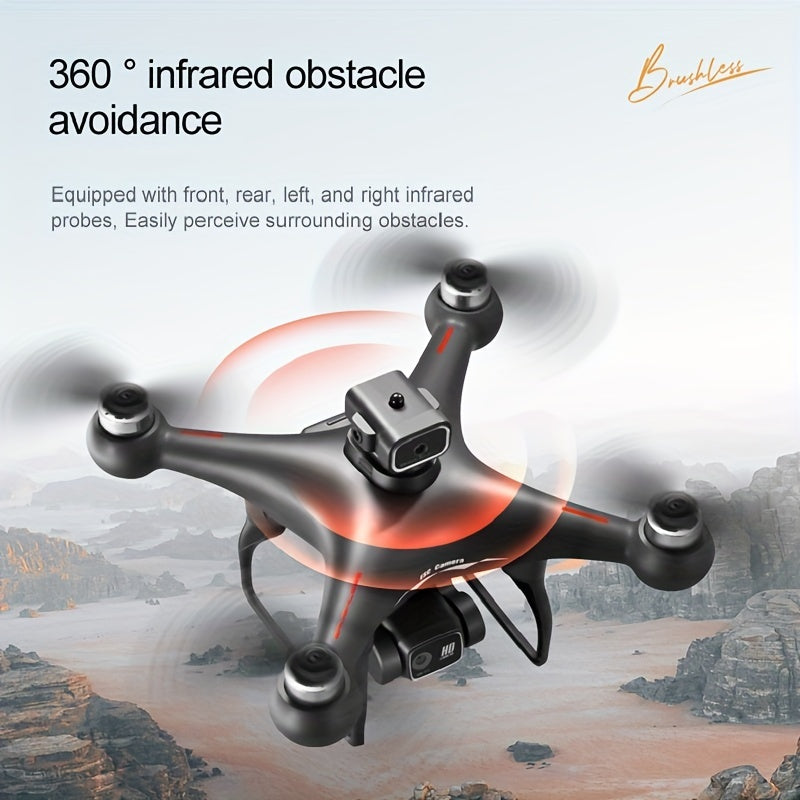 S116 MAX Brushless Optical Flow Remote Control Drone Dual Camera 1 Battery ESC Camera, Headless Mode, 360° Intelligent Infrared Obstacle Avoidance, WIFI FPV, Phone APP