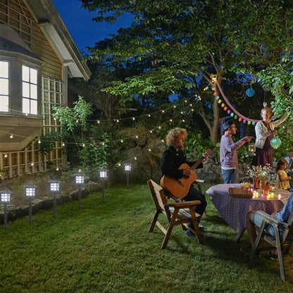 8pcs White LED Solar Lantern Torch Light Garden Landscape Lighting