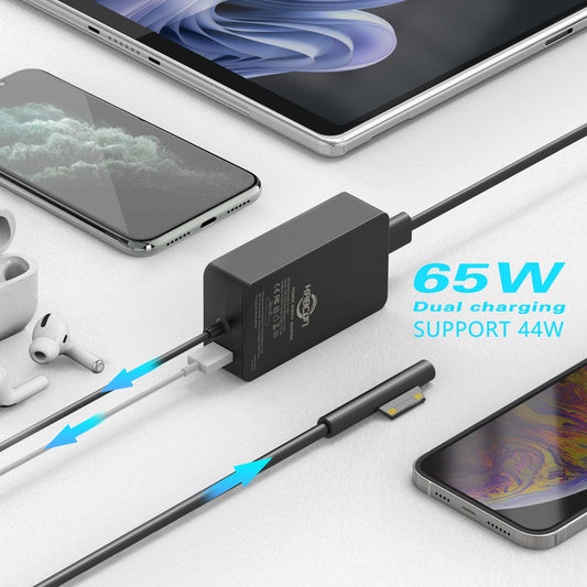[ship from the US]Surface Pro Surface Laptop Charger [UL Listed] 65W Power Adapter