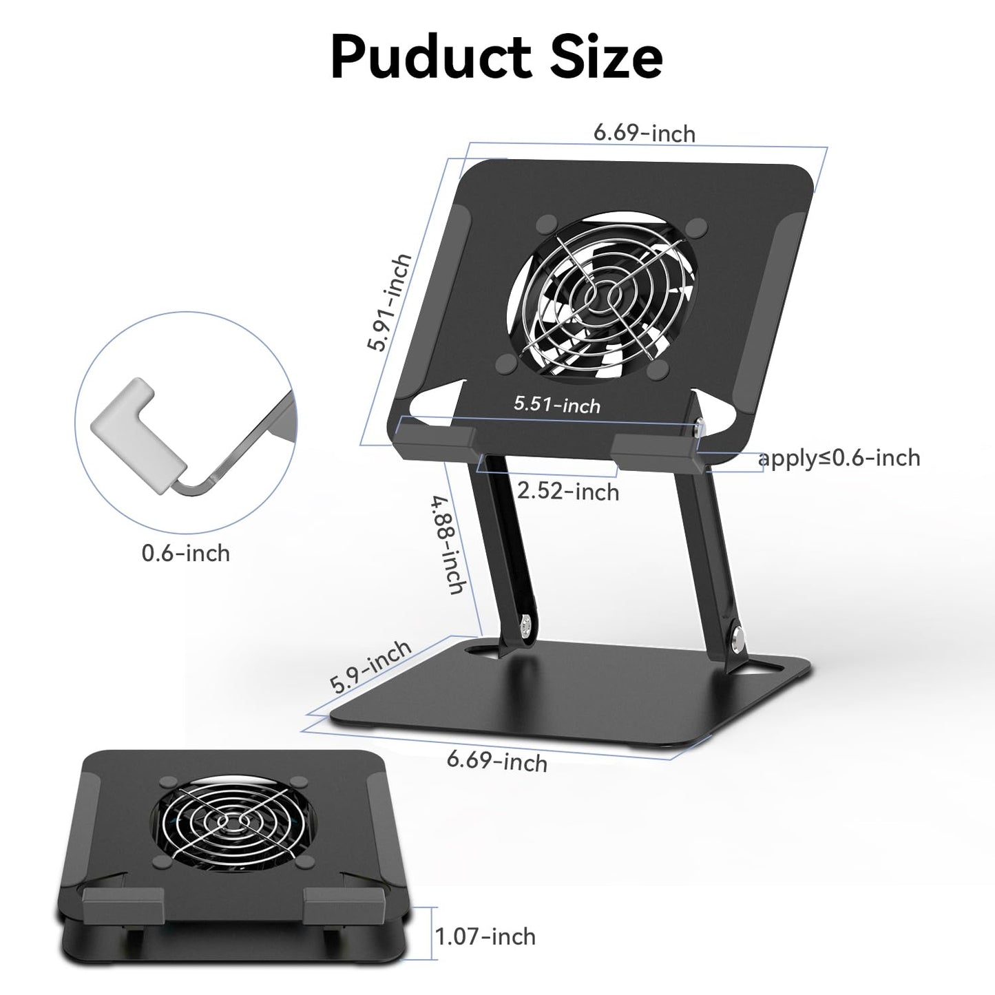 Cooler for iPad,Surface Pro Tablet Stand Holder with Quiet Cooling Fan [ship from the US]