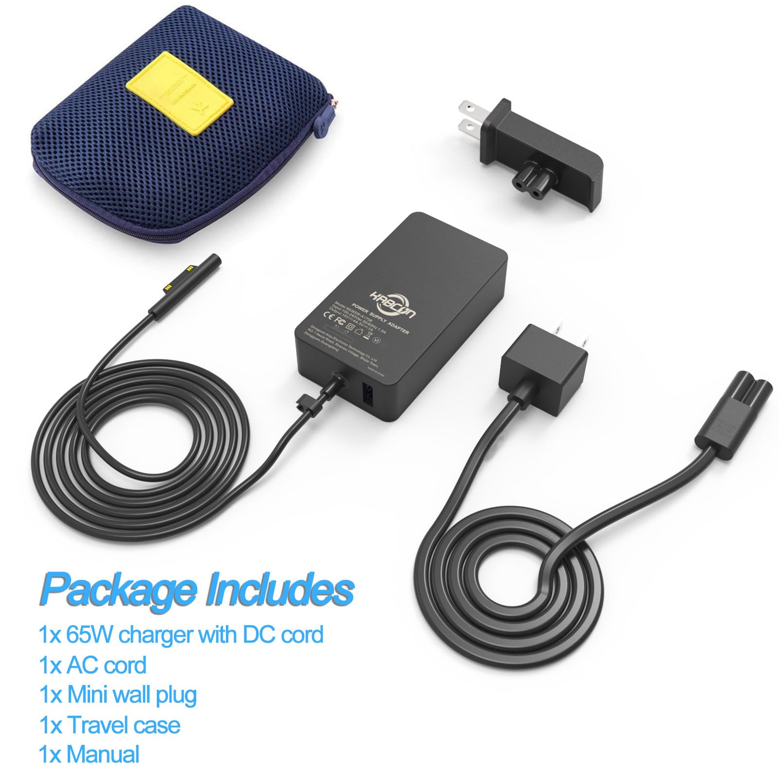 Surface Pro Surface Laptop Charger [UL Listed] 65W Power Adapter