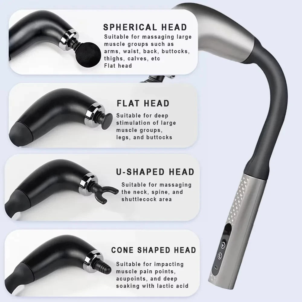 Smart Massage Gun Electric Massager Massage Hammer Rechargeable Home Handheld Hammer Back Artifact Body Massager