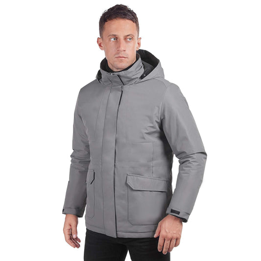 [US Stock] Men's Heated Hooded Jacket with Battery and Charger