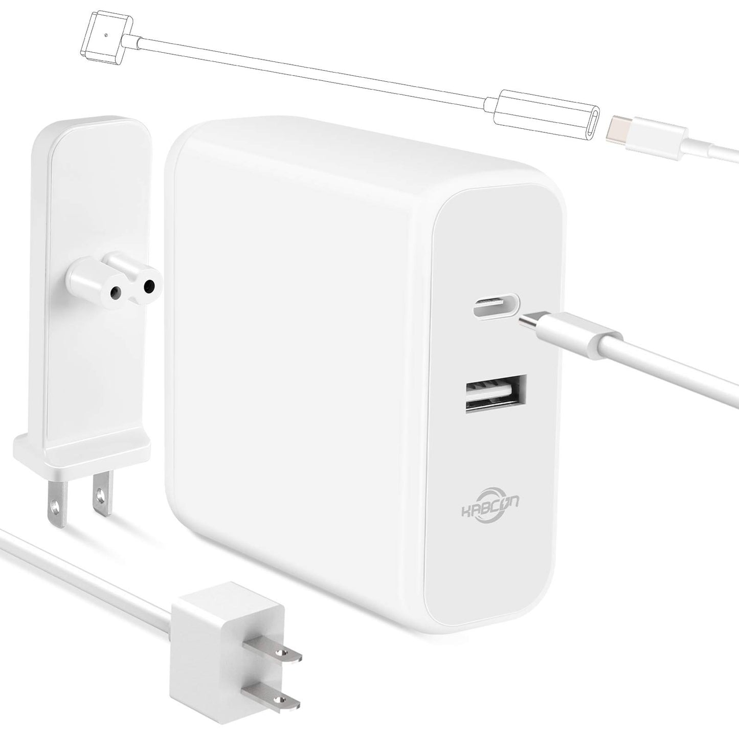 [US Stock] Mac Book Charger Mac Book Air Charger, Type C 60W Power Adapter Charger
