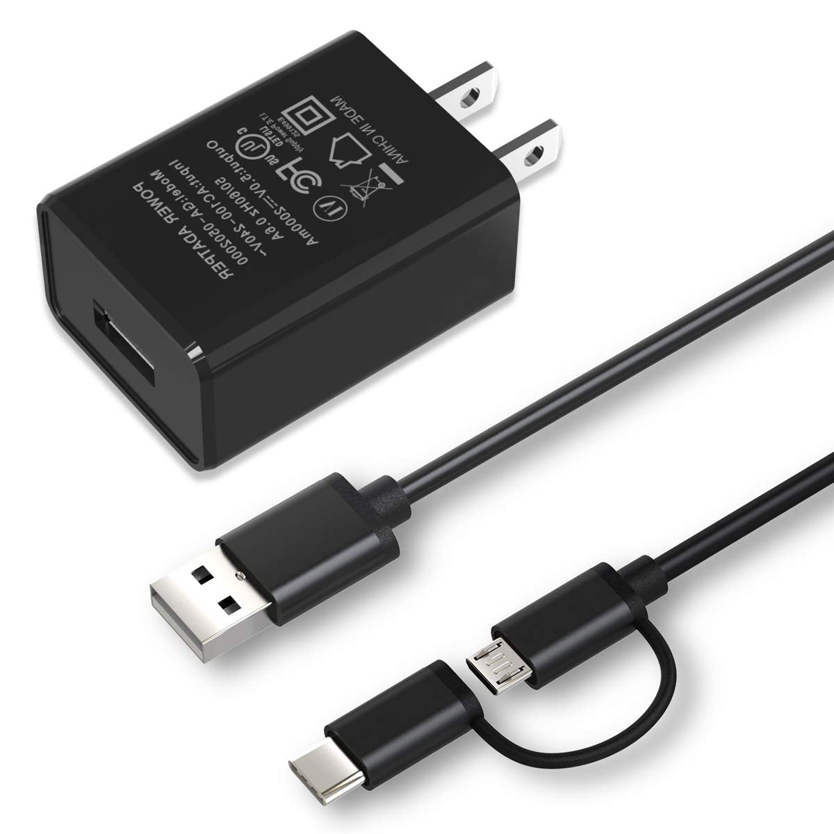 [US Stock] Charger [UL Listed] Compatible for Amazon Kindle Fire HD 10 and more
