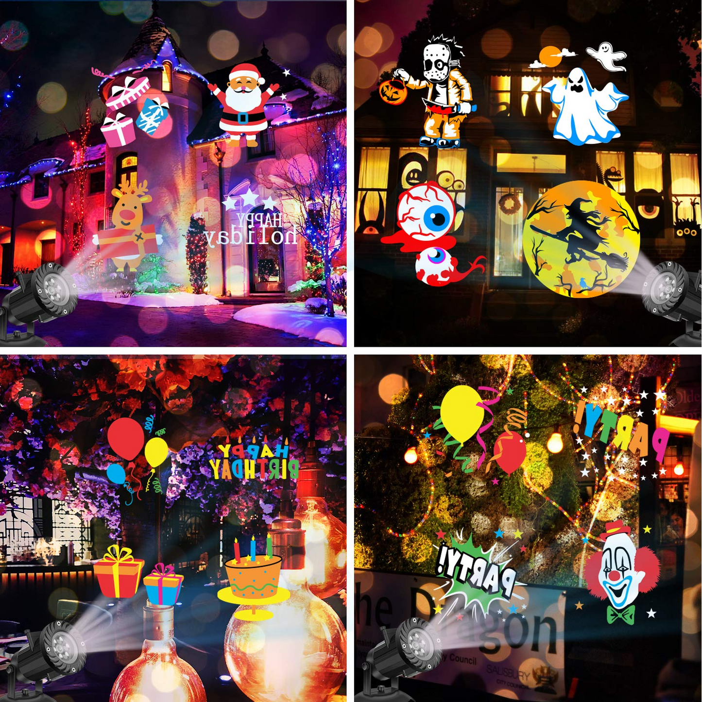 [ship from the US]Christmas Projector Lights, 18 Patterns LED Landscape Lamp