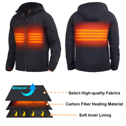 [US Stock] Men's Soft Shell Heated Jacket