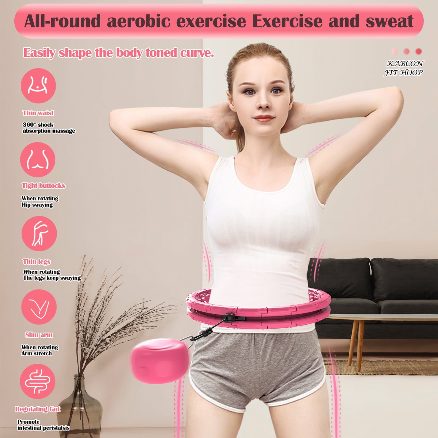 [US Stock] Weighted Hula Hoop,Smart Hoola Hoop,
