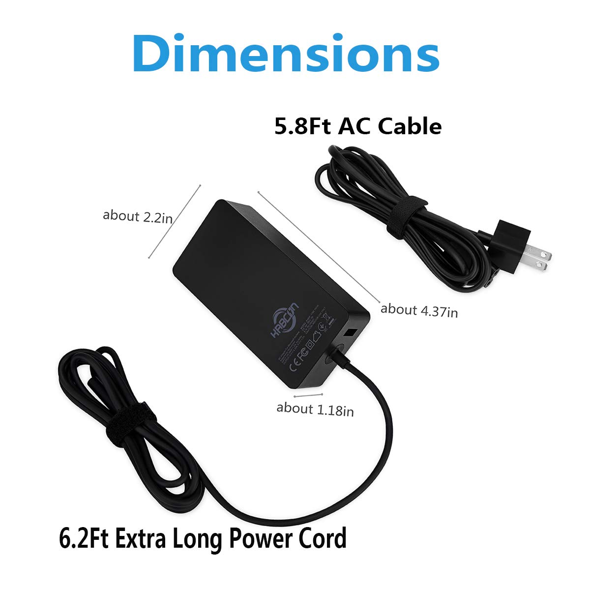 [US Stock] Surface Book 2 Charger,102W 15V 6.33A Power Supply Adapter
