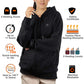 [US Stock] Heated Hoodie Heating Couple Sweatshirt with Battery Pack (Unisex)(Black)
