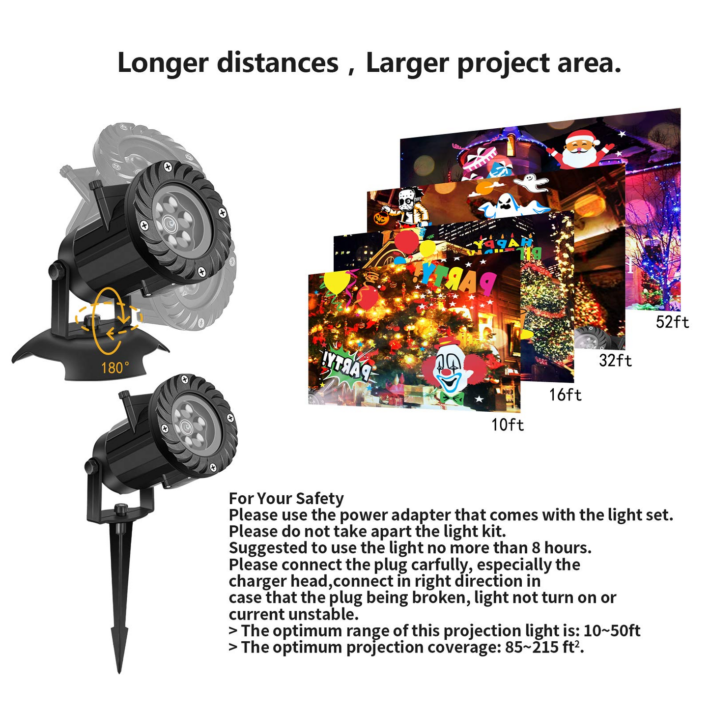 [ship from the US]Christmas Projector Lights, 18 Patterns LED Landscape Lamp